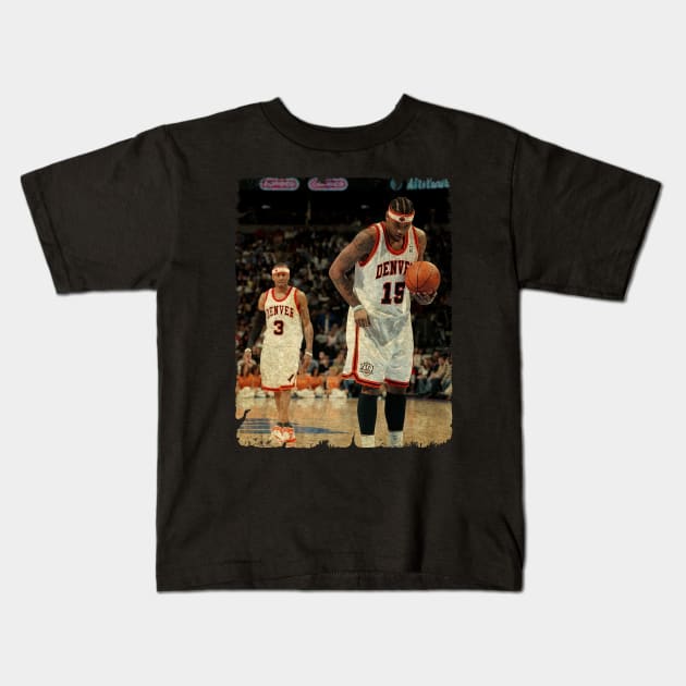 Carmelo Anthony and Allen Iverson Kids T-Shirt by Wendyshopart